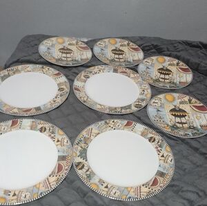 Sakura Evolution 8 pc Good Ol' Summertime Melamine Plates 11" & 4"